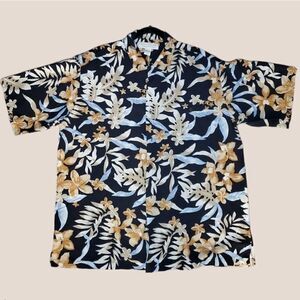 Island Republic tropical print 100% silk shirt